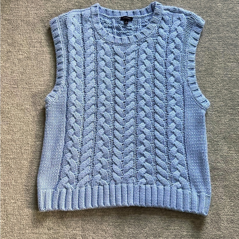 Talbots Lt. Blue Chunky Knit Vest